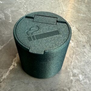Kapaklı Küllük Menteşeli Rüzgar ve Koku Önleyici Dekoratif Sigara Küllüğü 11 cm – 3D Baskı