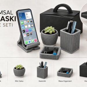 Tuğla Desen Kurumsal Set – 4 Parça