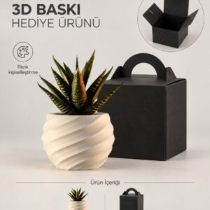 Mini Saksı - Burgu Desen