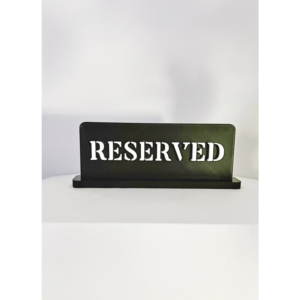 Reserved Yazılı Masa Standı