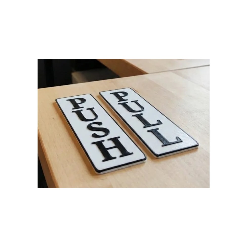 Push ve Pull Kapı Levhası Seti